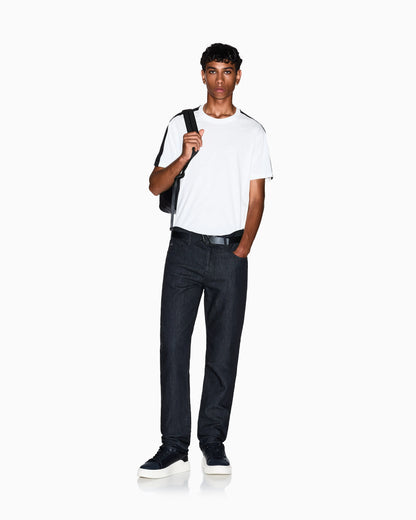 Regular fit cotton t-shirt with embossed logo Essential