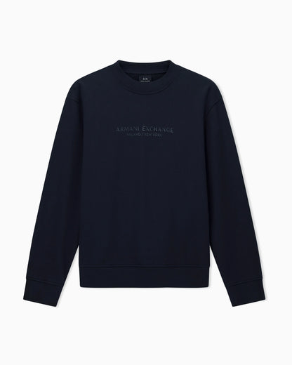 Crewneck sweatshirt with tone logo