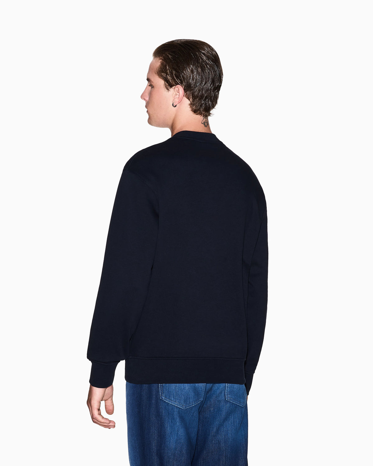 Crewneck sweatshirt with tone logo