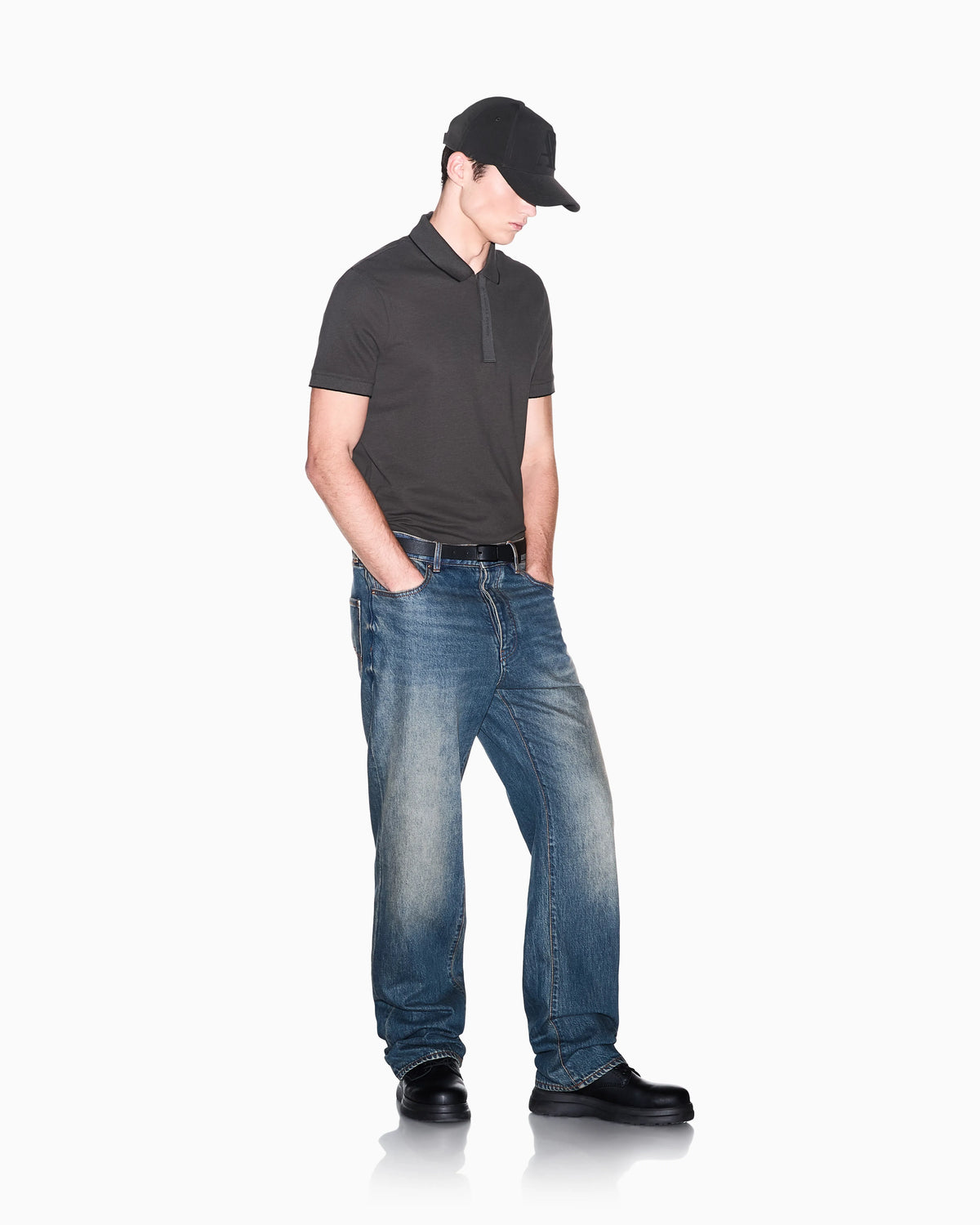 slim fit polo shirt in cotton piqué