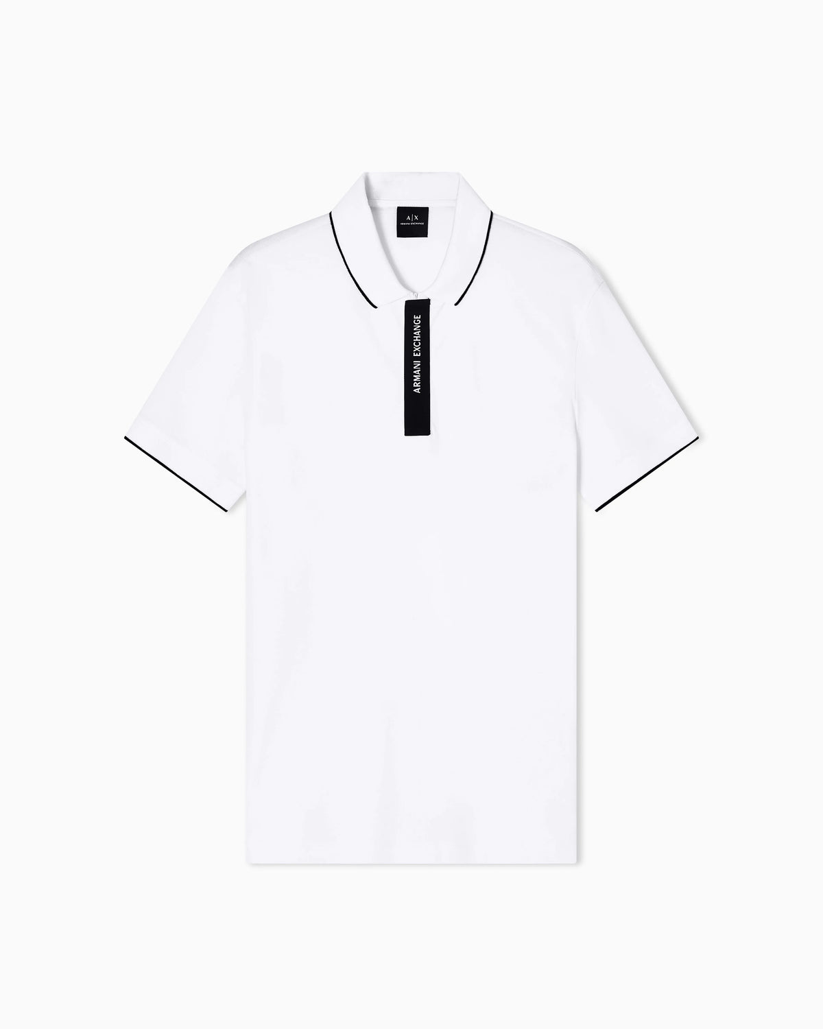 Slim-fit cotton piquet polo shirt with piping Essential