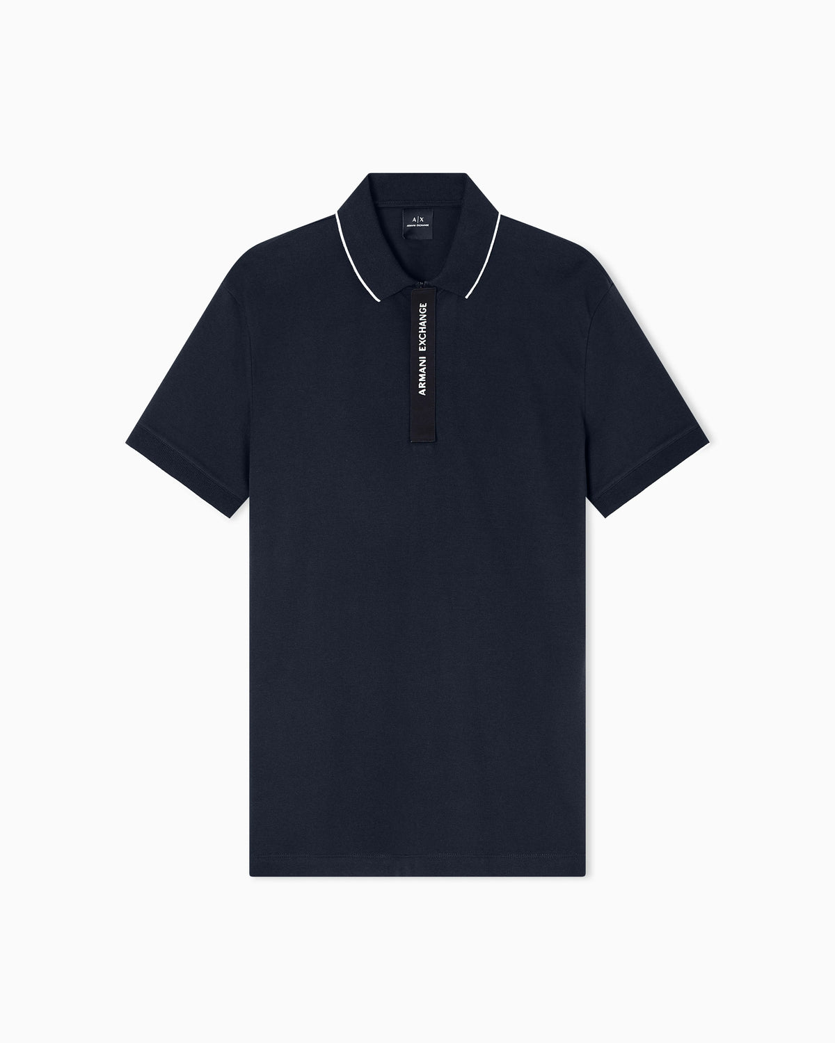 Slim-fit cotton piquet polo shirt with piping Essential