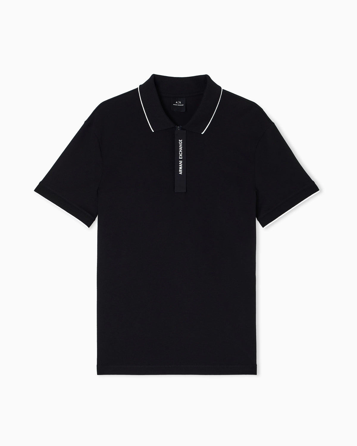 Slim-fit cotton piquet polo shirt with piping Essential