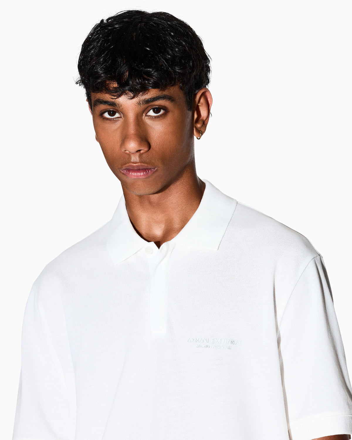 Regular fit polo in cotton pique with logo