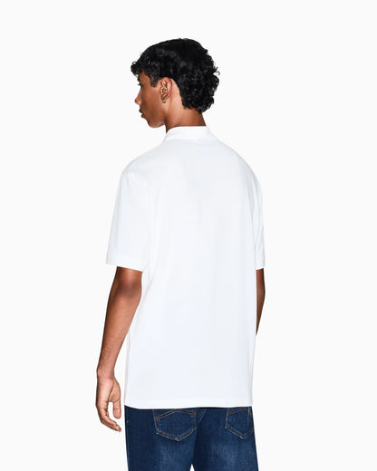 Regular fit polo in cotton pique with logo
