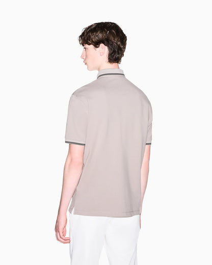 regular fit polo shirt in stretch cotton piquet