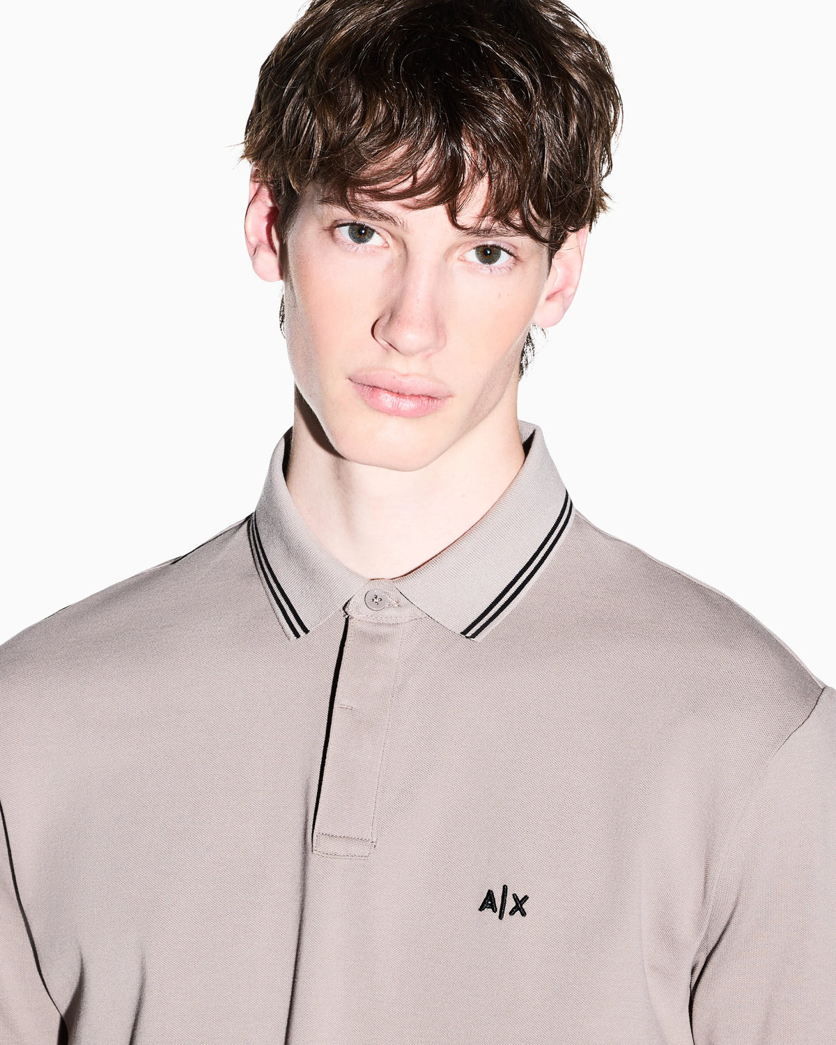 regular fit polo shirt in stretch cotton piquet