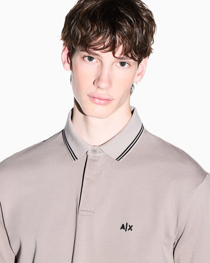 regular fit polo shirt in stretch cotton piquet