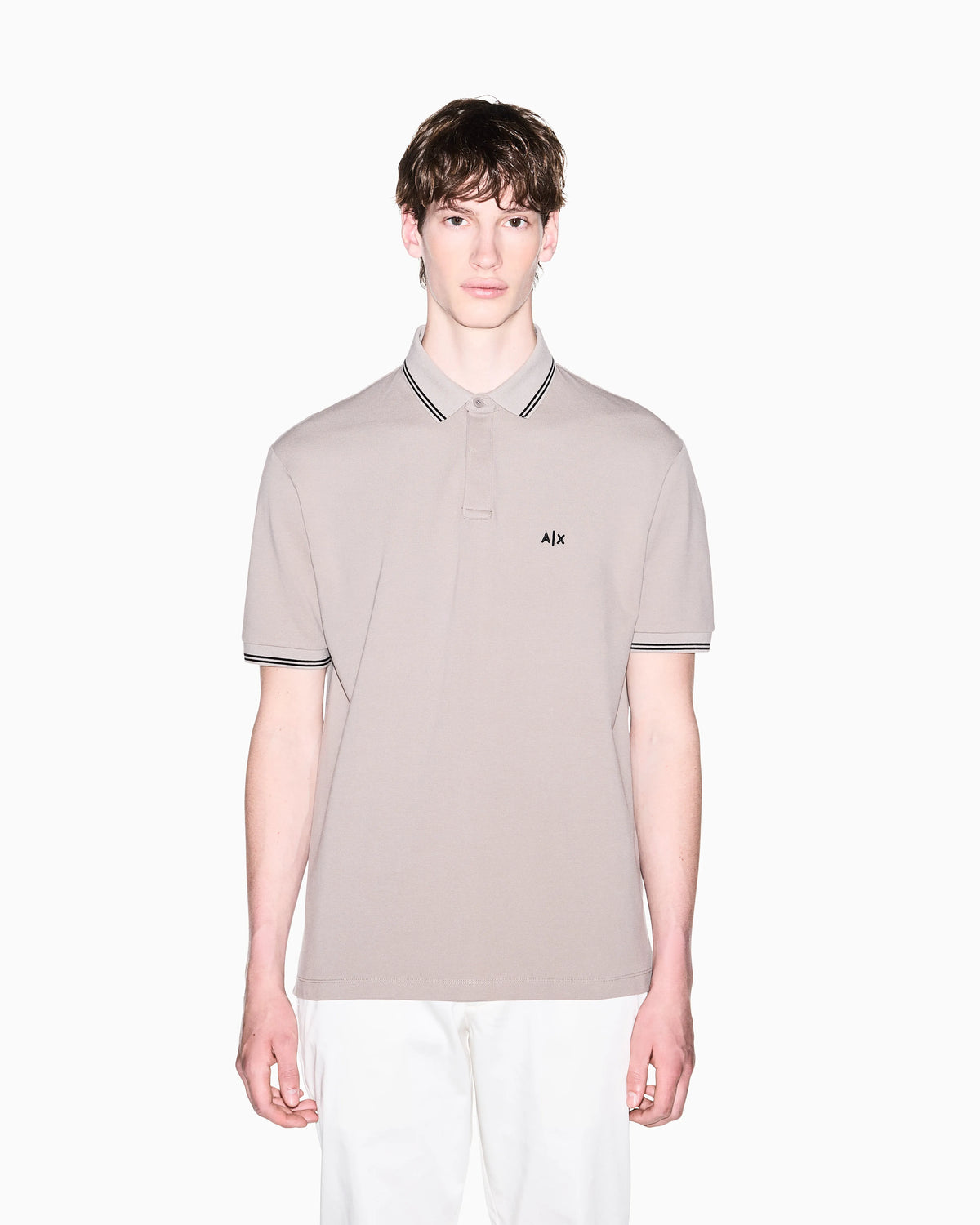 regular fit polo shirt in stretch cotton piquet