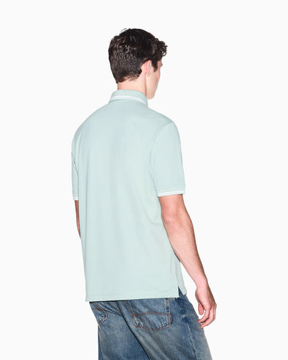 regular fit polo shirt in stretch cotton piquet
