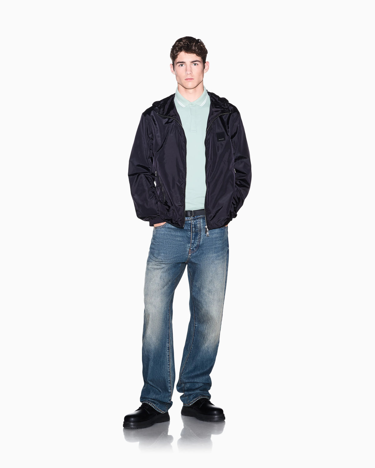 regular fit polo shirt in stretch cotton piquet