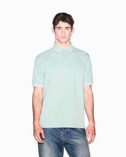 regular fit polo shirt in stretch cotton piquet