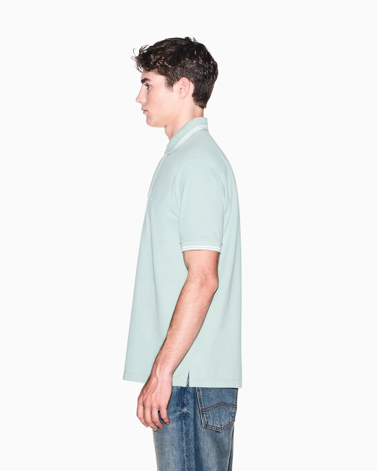 regular fit polo shirt in stretch cotton piquet