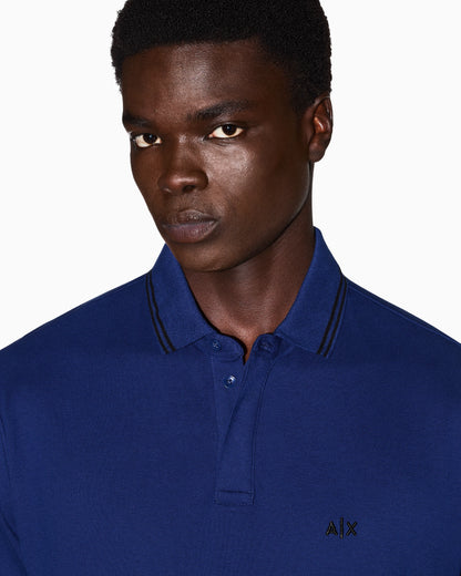 regular fit polo shirt in stretch cotton piquet