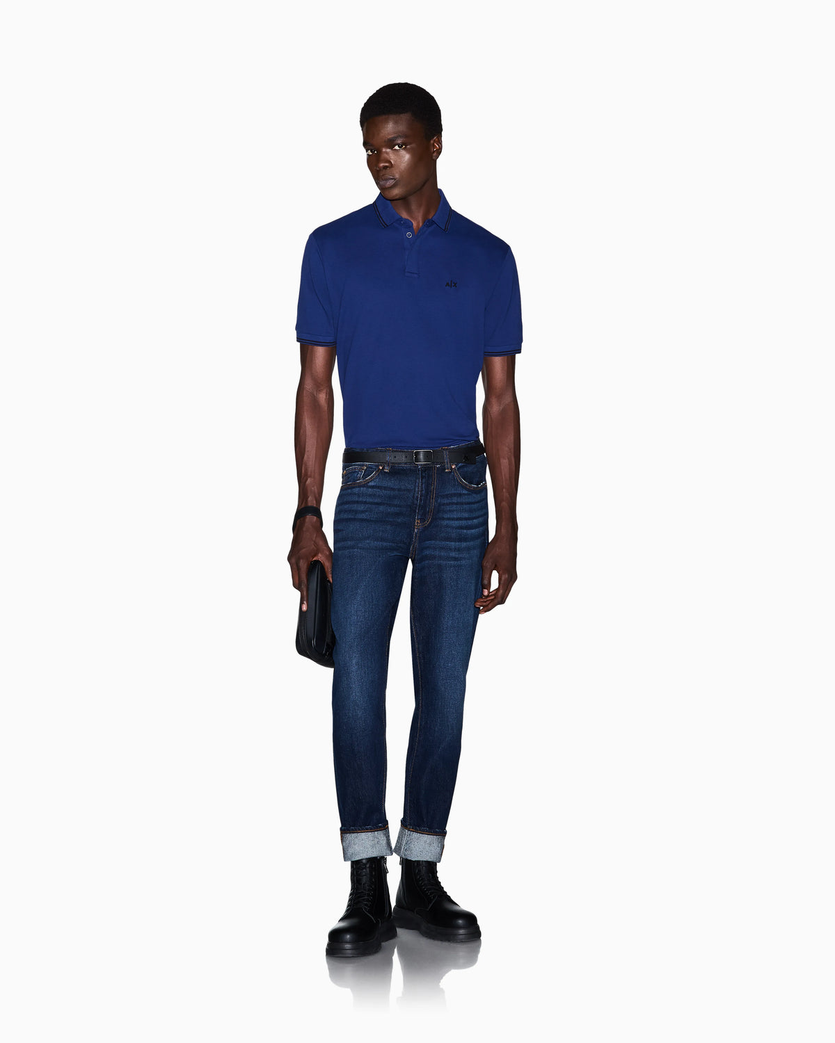 regular fit polo shirt in stretch cotton piquet