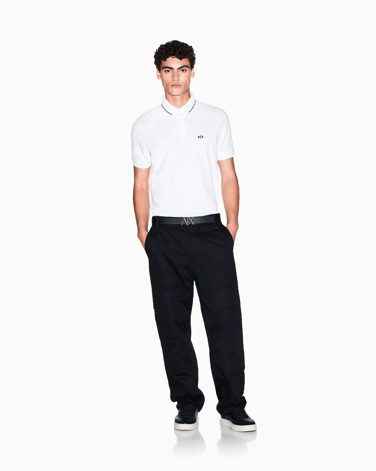 Slim-fit stretch cotton jersey polo shirt Essential