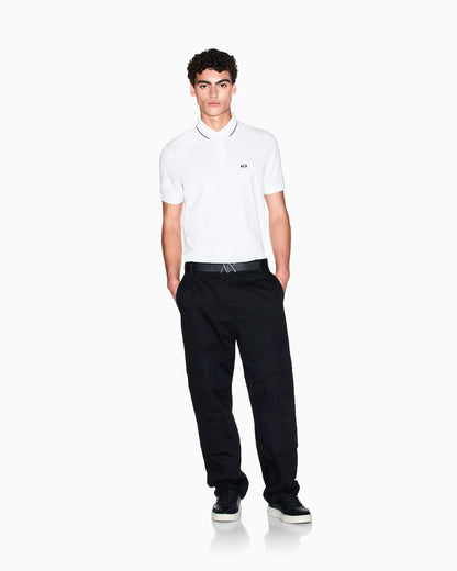 Slim-fit stretch cotton jersey polo shirt Essential