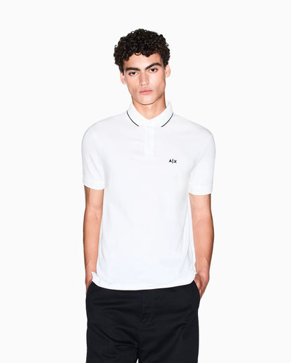 Slim-fit stretch cotton jersey polo shirt Essential