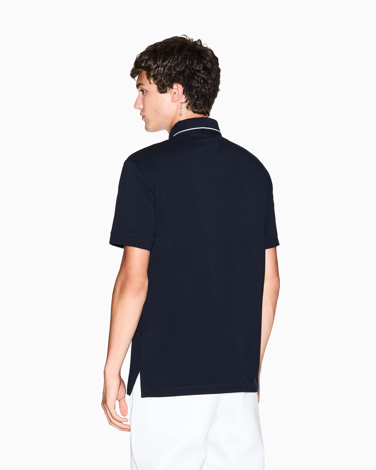Slim-fit stretch cotton jersey polo shirt Essential