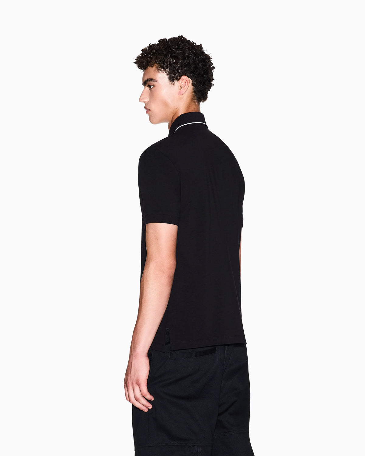 Slim-fit stretch cotton jersey polo shirt Essential