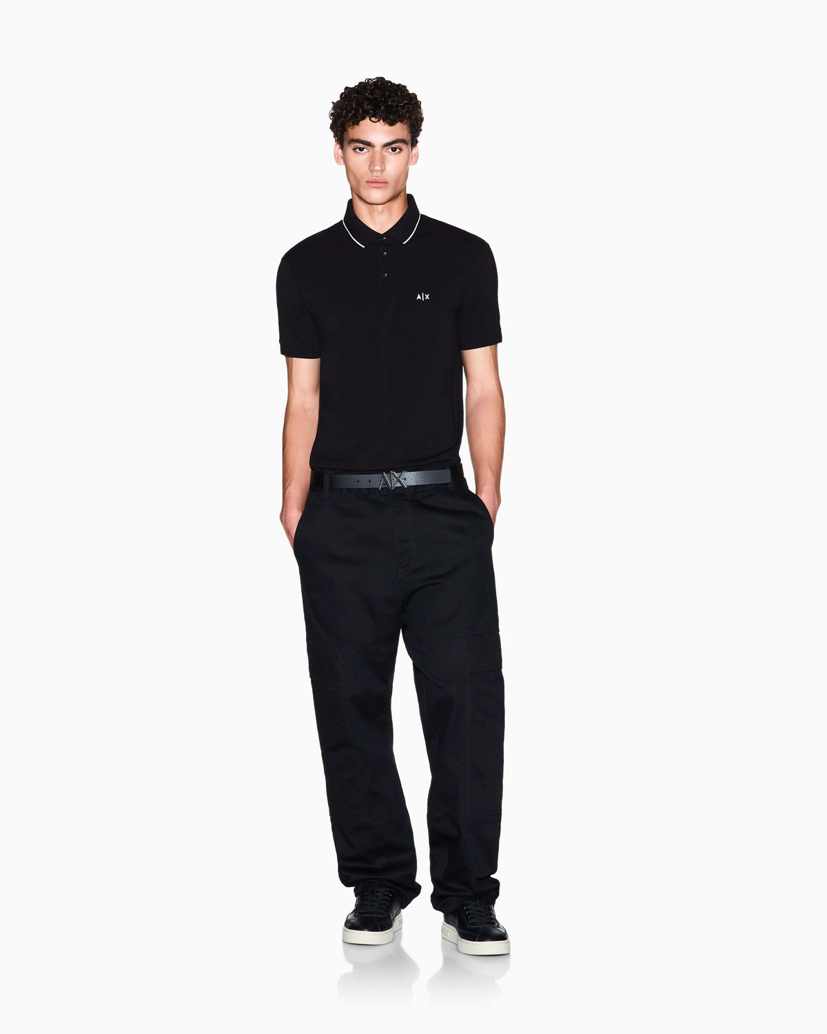 Slim-fit stretch cotton jersey polo shirt Essential