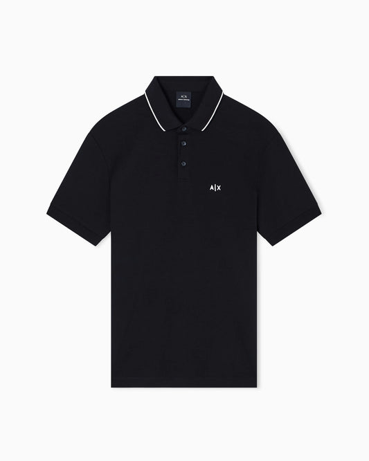 Slim-fit stretch cotton jersey polo shirt Essential