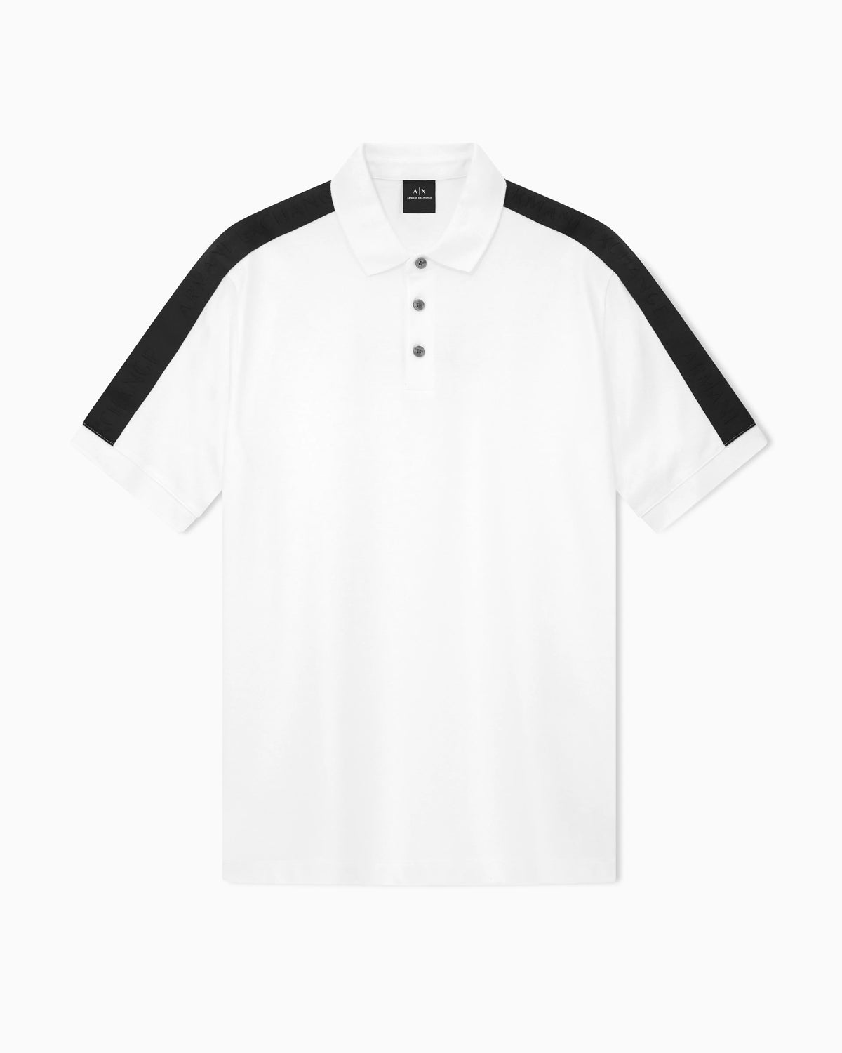 Contrasting tape polo in cotton pique