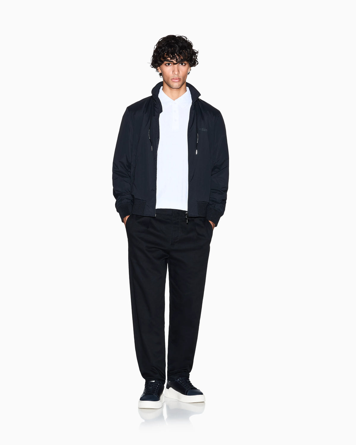 Textured polo shirt in mercerized cotton jersey Essential