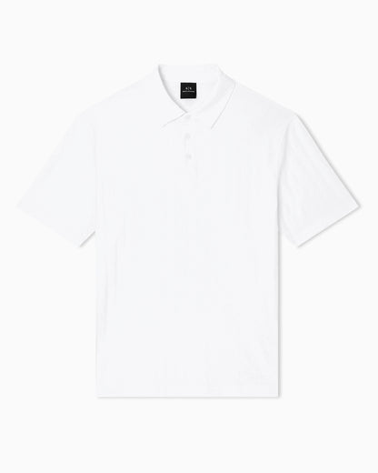 Textured polo shirt in mercerized cotton jersey Essential