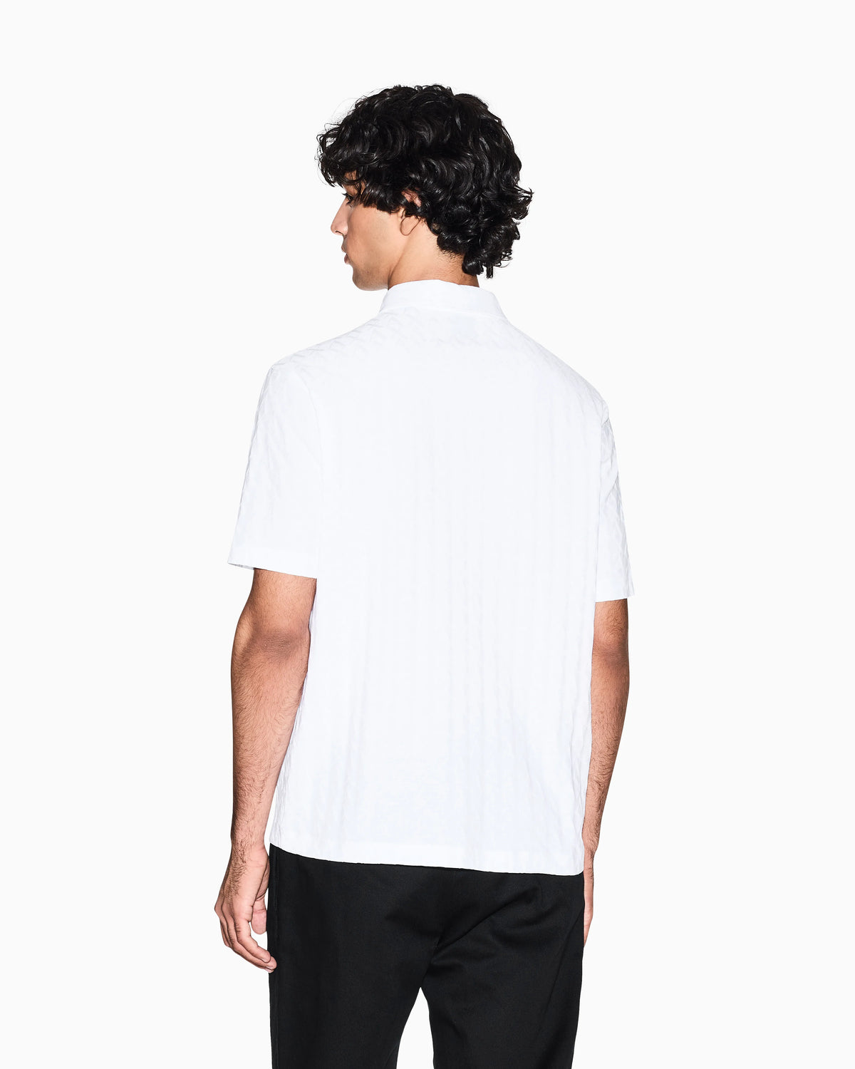 Textured polo shirt in mercerized cotton jersey Essential
