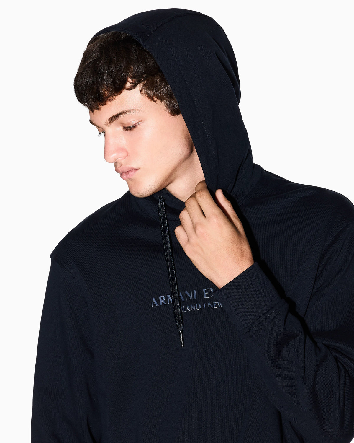Regular fit French terry hoodie with a logo print Essential