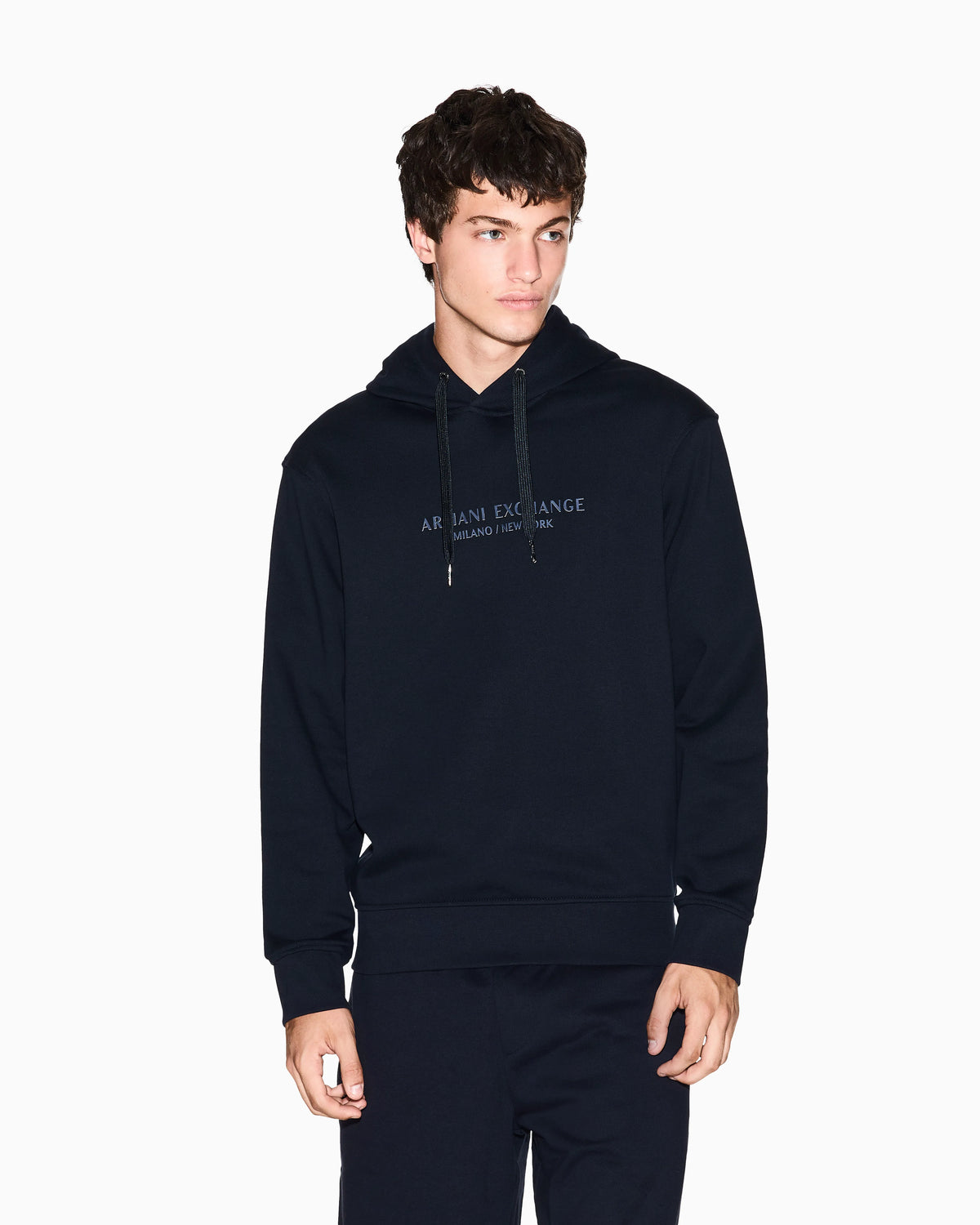 Regular fit French terry hoodie with a logo print Essential