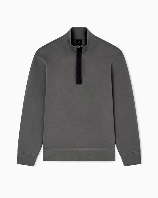 High-neck sweatshirt with zip