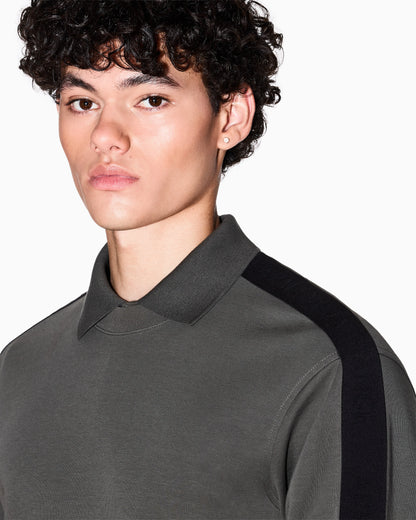 Logo sweatshirt in stretch cotton