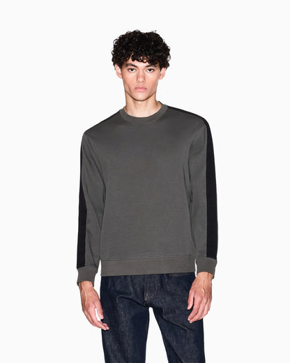 Logo sweatshirt in stretch cotton