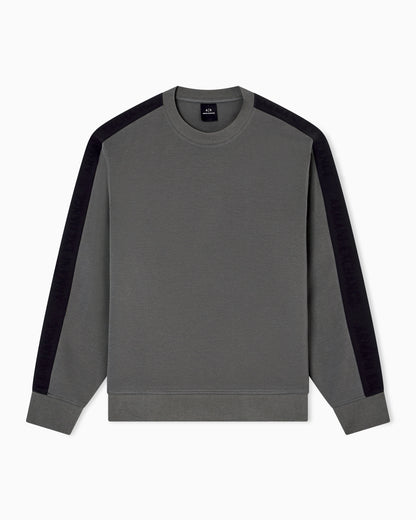 Logo sweatshirt in stretch cotton