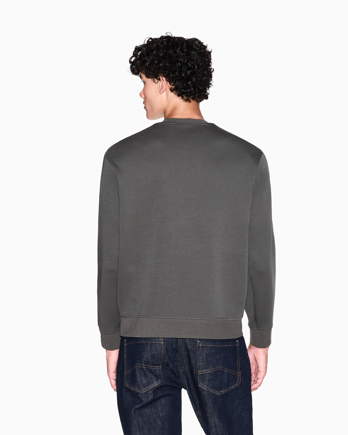 Logo sweatshirt in stretch cotton