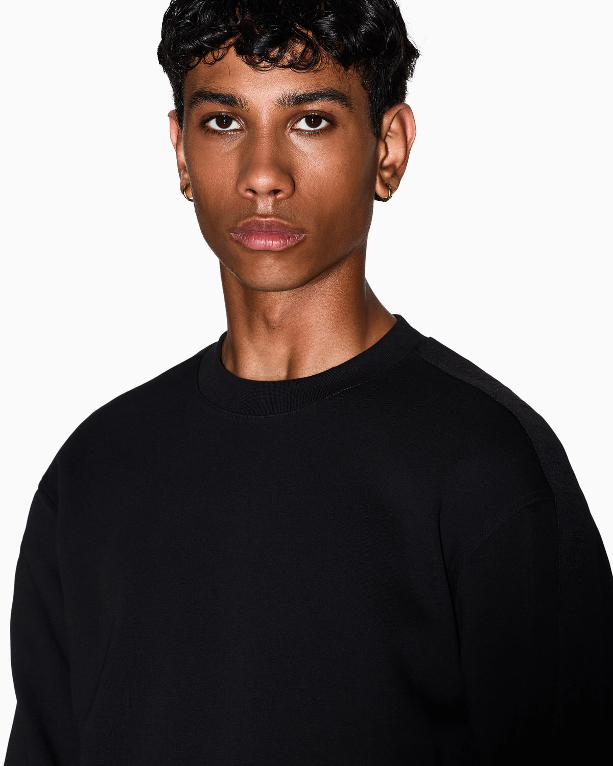 Logo sweatshirt in stretch cotton