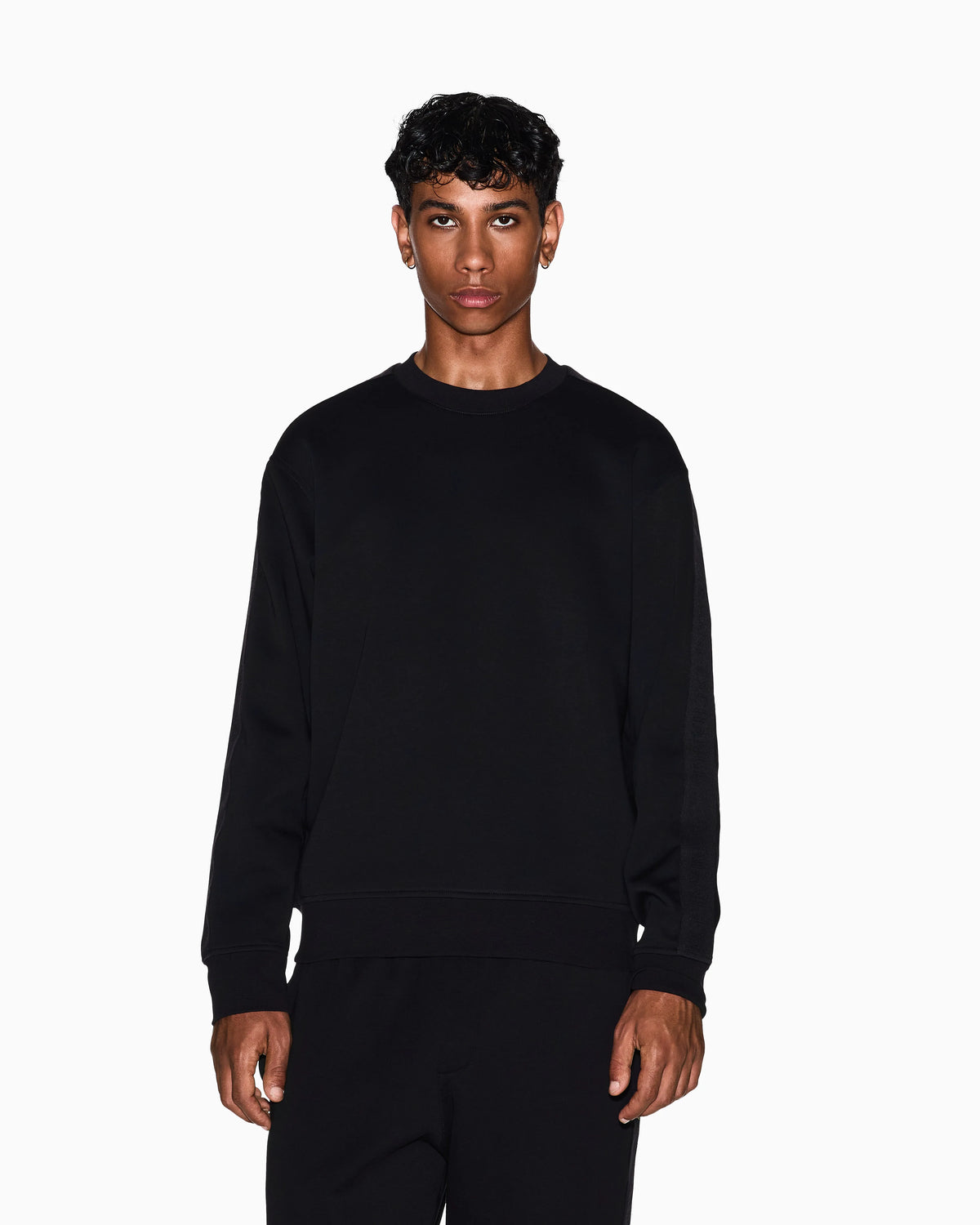Logo sweatshirt in stretch cotton