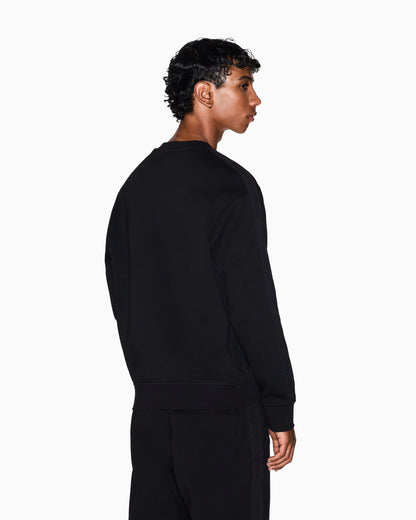 Logo sweatshirt in stretch cotton