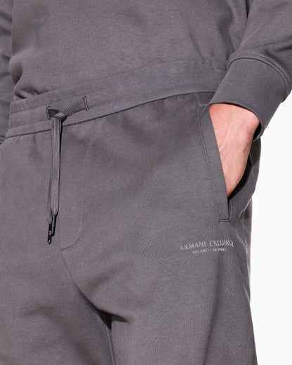 regular fit trousers in cotton French terry