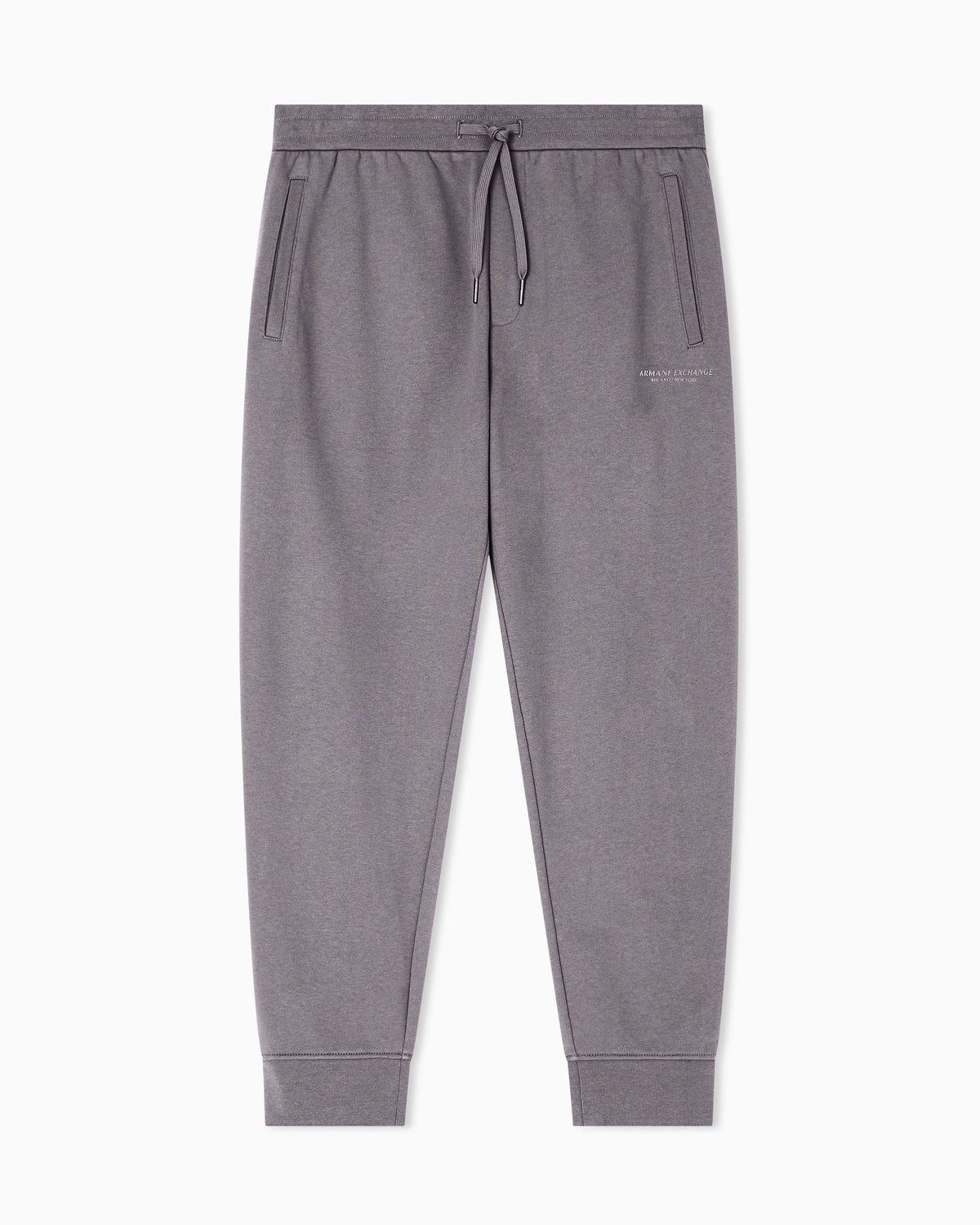 regular fit trousers in cotton French terry