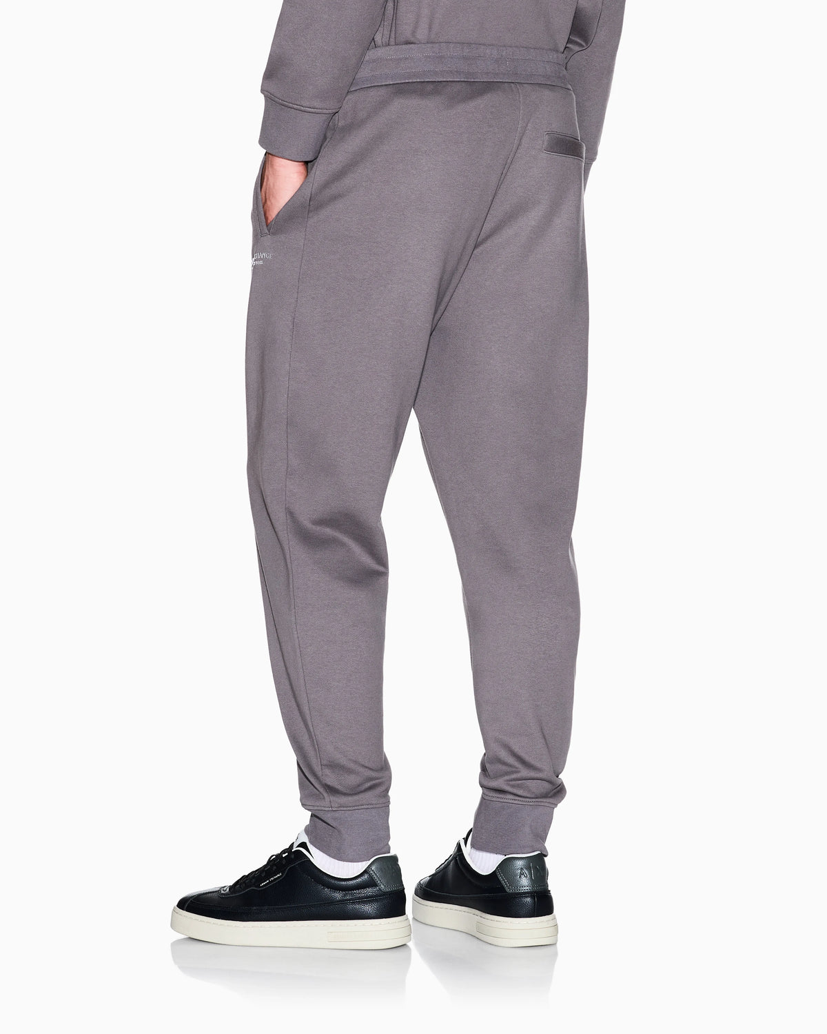 regular fit trousers in cotton French terry
