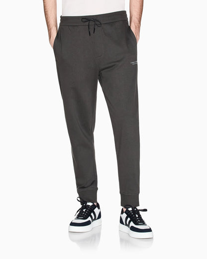 regular fit trousers in cotton French terry