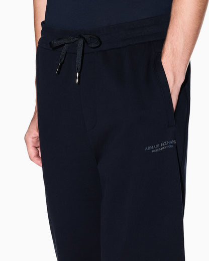 regular fit trousers in cotton French terry