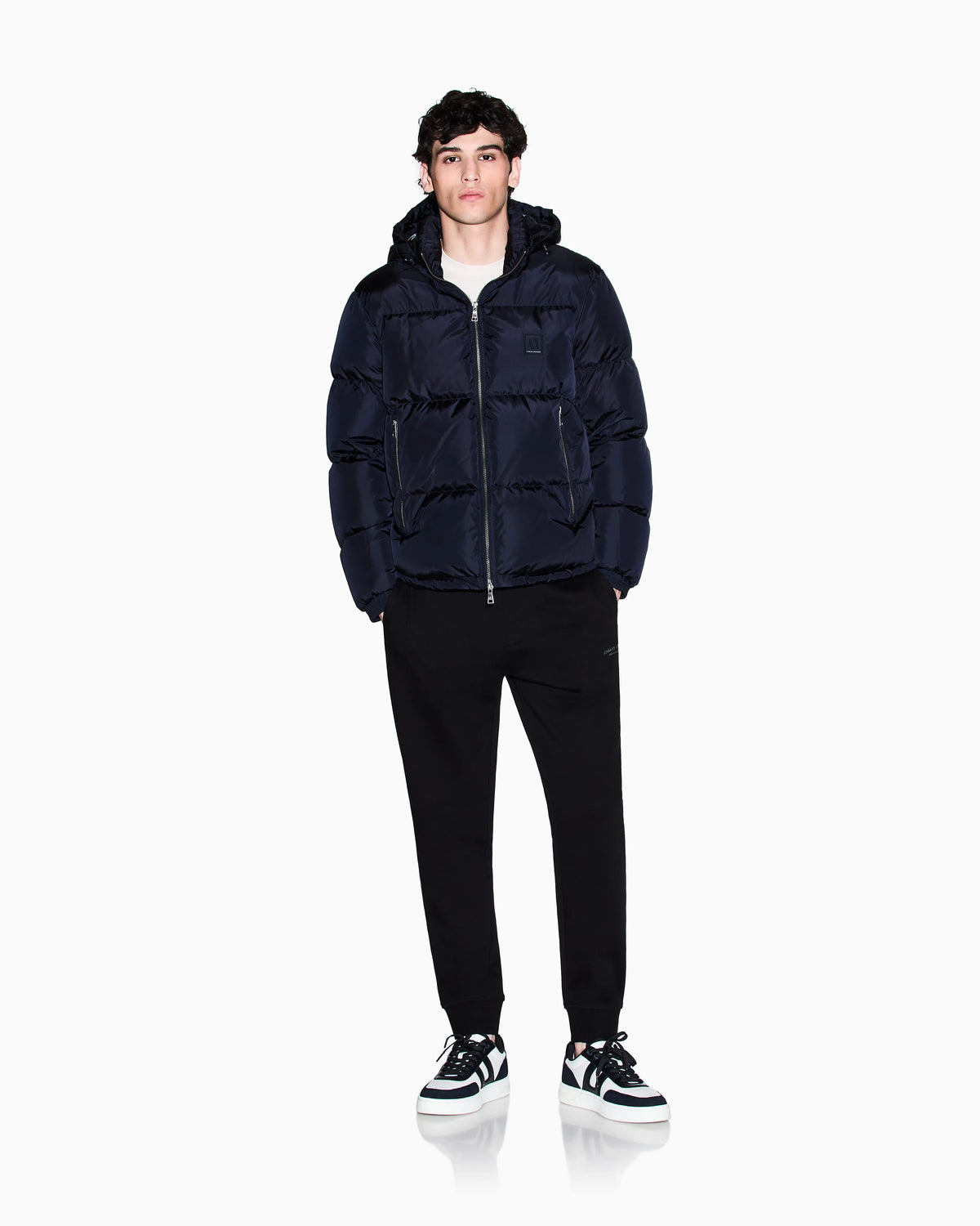 regular fit trousers in cotton French terry