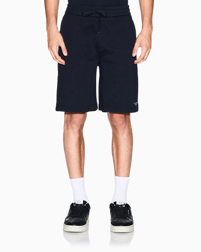 Drawstring cotton French terry shorts with logo Essential