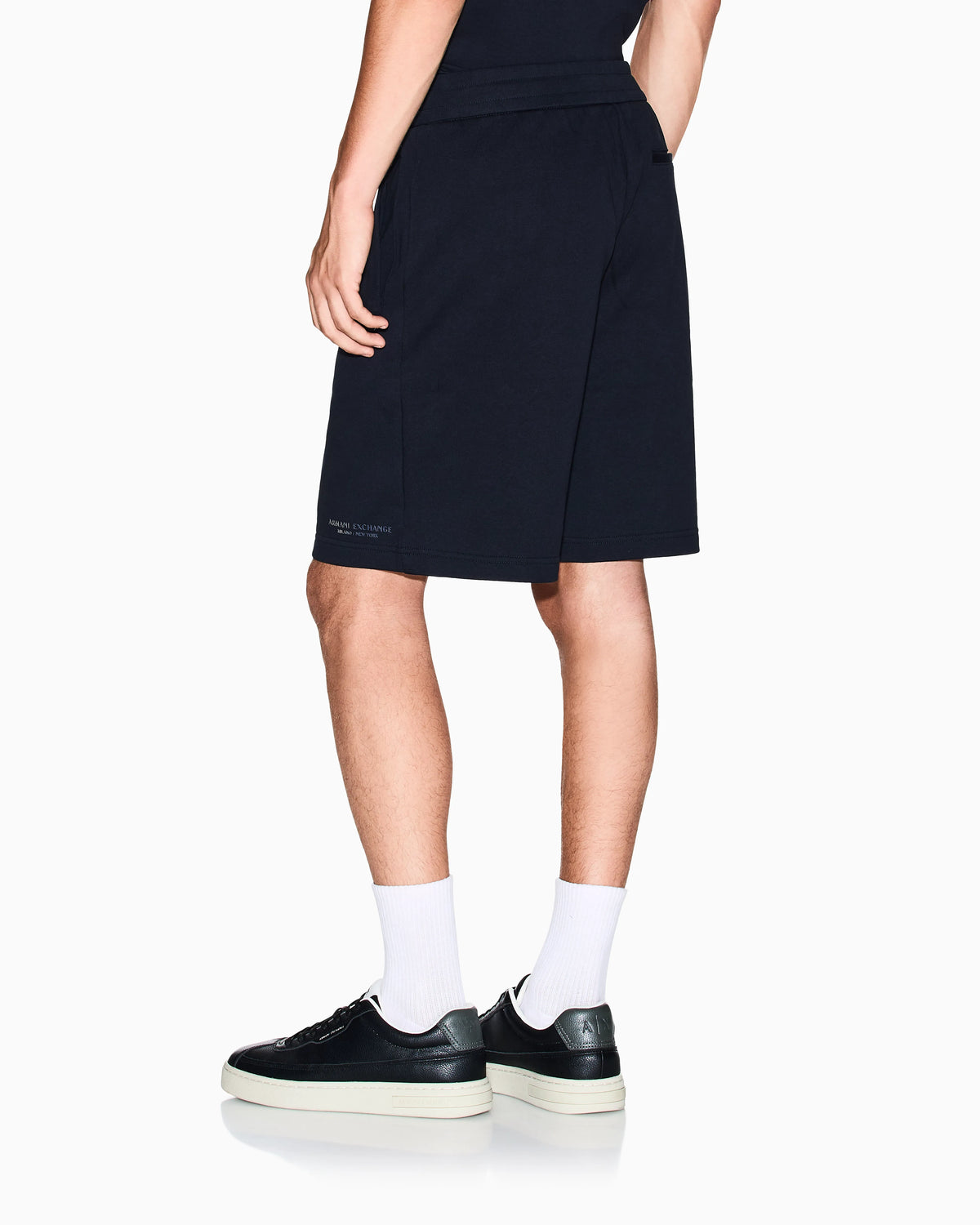 Drawstring cotton French terry shorts with logo Essential