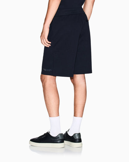 Drawstring cotton French terry shorts with logo Essential