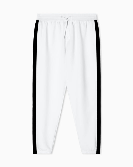 Striped pants in a stretch cotton blend